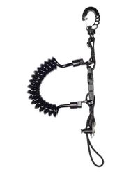 Mares Spring Coil Laisse enroulée, Noir