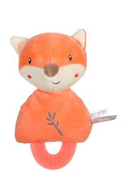 GIPSY Toys – vos tandkussen – serie "Bamboo" – 17 cm S/kaart – oranje en beige – 1e leeftijd