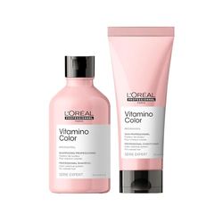 L'Oréal Professionnel Paris Kit Shampoo + Balsamo Professionale per Capelli Colorati, Formula Idratante e Anti-Sbiadimento, Colore Protetto, Vitamino Color, 300ml + 300ml