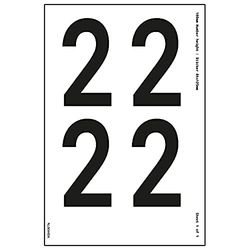 V Safety One Number Sheet - 2-13 mm Number Height - 300 x 200 mm - Self Adhesive Vinyl