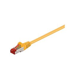 Goobay 95503 CAT 6 Câble de Liaison, S/FTP (PiMF), Jaune, 3 m Longueur