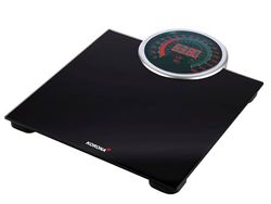 Korona Cora 73250 - Báscula de baño con pantalla XXL y escala de visión completa, altura de 26 mm, capacidad de carga 180 kg, división de 100 g, incluye pilas
