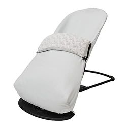 Funda + Saco para Hamaca BabyBjörn Balance Soft (SUSTITUYE tapicería Original), Hipoalergénica, Hipersuave, Transpirable. (Piqué Algodón Gris)