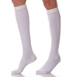 SCUDOTEX Mi-Bas Médical Anti-Thrombose à Compression Décroissante 18-24 Hg mm Longueur Moyenne Couleur Blanche Taille 4