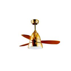 PRENDELUZ Ventilator goud met 3 bladen met afstandsbediening ventilator ventilator 2 x E27 fitting