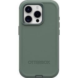 OtterBox Defender Etui do iPhone'a 15 Pro, bez ekranu, wytrzymałe i trwałe, z ochroną portów, zawiera podpórkę z klipsem do kabury, Forest Ranger, zielone