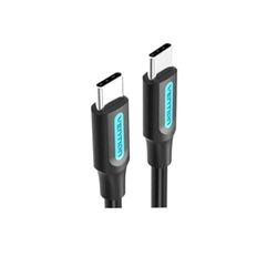 Cable usb-c a usb-c - cable de 1.5 m, color negro, conexión reversible, velocidad de transferencia rápida, compatible con dispositivos USB-C.
