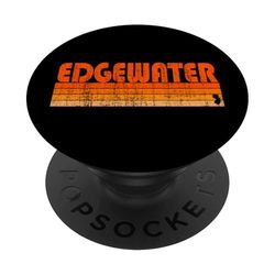 Edgewater, estilo retro de los años 80 de Nueva Jersey PopSockets PopGrip Adhesivo