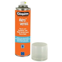 CLEOPATRE – Aéro'Vernis – Aérosol de Vernis Mat - Spray transparent 250 ml - Tous Supports – Idéal Loisirs Créatifs