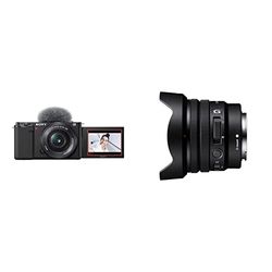 Sony Alpha ZV-E10 - Kit Vlog Camera ad Ottiche Intercambiabili + Obiettivo 16-50mm, APS-C + obiettivo SELP1020G