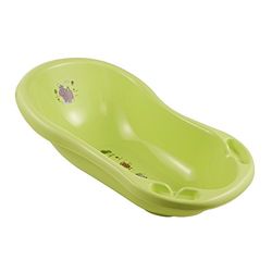 keeeper Bañera Ergonómica con Tapón Hippo, De 0 a 12 Meses, 84 cm, Maria, Verde