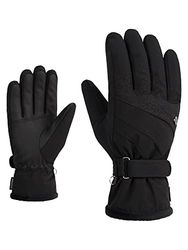 Ziener KASA - Guanti da sci da donna, per sport invernali, extra caldi, traspiranti, G-Loft, nero, 7
