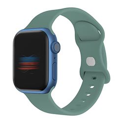 Pulsera Compatible con Apple Watch 42 mm 44 mm 45 mm, Correa de Repuesto Deportiva Compatible con iWatch Series 7 6 5 4 3 2 1 SE(Verde), Verde, 42mm/44mm/45mm