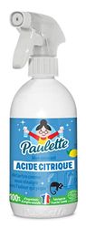 Paulette, Ácido cítrico líquido, desincrustante anticalcario, original, Ecocert, limpieza profunda, 500 ml