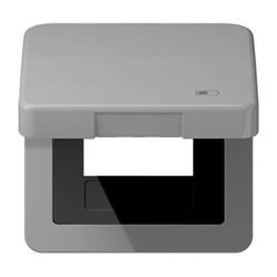 Coperchio ribaltabile caricatore doppio USB grigio