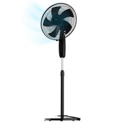 Cecotec Staande ventilator EnergySilence 515 MaxFlow Zwart. 45W, Diameter 16", 5 Bladen, Timer 1u, 3 Snelheden, Automatische oscillatie, Hoogte Verstelbaar tot 135cm