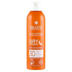 Rilastil Sun System - Dry Touch Spray SPF30 ad Azione Antiossidante per Pelle Sensibile, 200 ml