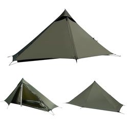 TENPLAY Ultralätt tält, 1 person, backpacking campingtält, vandringsstavstält, 4-säsonger, lätt, nylon, vattentät 5 000 mm, kompakt, enkel installation, bärbar, skydd för camping, vandring, klättring.