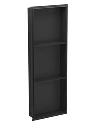 Mexen Étagère encastrable sans Collier et étagère 90 x 30 cm en Acier Inoxydable X-Wall-NR - Noir - 1971903010S