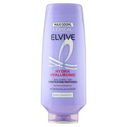 L'Oréal Elvive Balsamo Idratante, Per Capelli Secchi e Spenti, Capelli Luminosi, Voluminosi e Leggeri, Fino a 72H di Idratazione, Arricchito Con Acido Ialuronico Puro, Hydra Hyaluronic, 250 ml