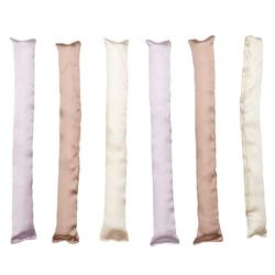 COSMETIC CLUB, SC0598, Bigodini in Raso, Set da 6, Color Carne, riccioli Senza Calore, Anti-Crespo, riutilizzabili, Comfort Notturno, Facili da Usare, Tutti i Tipi di Capelli