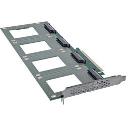 InLine® PCI Express kaart naar 4X interne U.2 NVMe SFF-8639 - Bifurcation, PCIe x16, 76660R