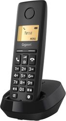 Gigaset Pure 120 - téléphone sans Fil avec Protection d'appel et ECO DECT - écran rétro-éclairé - Compatible avec Les Aides auditives, Noir Anthracite [Version française]