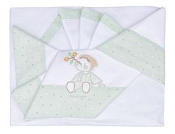 Andy&Helen Beddengoedset voor kinderbed/kinderwagen, geborduurd, hoeslaken en kussensloop