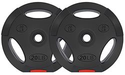 BalanceFrom Vinyl Standaard 1-Inch Plate Gewichtsplaat voor Krachttraining, Gewichtheffen en Crossfit, ​​Paar