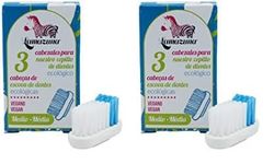 Lamazuna - Lot de 6 recharges pour brosses à dents Lamazuna de dureté moyenne