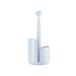 Avilia Portarotolo di Carta Igienica da Terra in Plastica Bianco - Design Semplice ed Elegante Ideale per Qualsiasi Tipo di Arredamento e per Mantenere in Ordine il tuo Bagno - 36,1x14,4cm