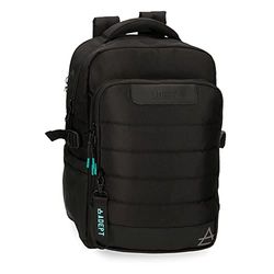 Adept Dmas Messenger Bag Portable Two Compartments Black 22 x 27 x 8 cm Polyester and PU, Black/White, Two Compartment Portatablet Shoulder Bag