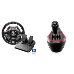 Thrustmaster T128, Volante de Carreras Force Feedback con Pedales Magnéticos, PlayStation 5, PlayStation 4, PC + Thrustmaster TH8S Shifter