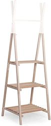 Childhome; Penderie; Porte Vêtement; Armoire Rangements pour Chambre Enfant; Forme Tipi; Bois de Hêtre; Robuste; 197 x 60 cm; Couleur Bois Naturel;Blanc