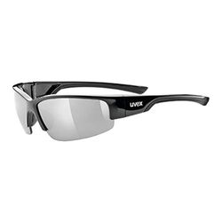 uvex sportstyle 215 - sportglasögon för dam och herr - speglande - tryckfri bärkomfort & perfekt passning - black/silver - one size