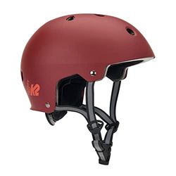 K2 Skates Varsity Pro Casco de patín en línea, Adultos Unisex, Borgoña-Naranja, M (55-58 cm)