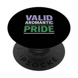 Orgullo Aromantic Válido Retro Unisex Amor PopSockets PopGrip Adhesivo