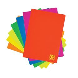 Blasetti - 10 maxi-notitieboeken One Color Fluo met Jolly Page, 80 g/m² papier, 80 pagina's + kijkvenster, fluorescerende omslag met matte laminering, verpakking met verschillende kleuren - 4M ruiten