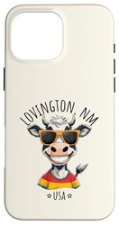 Lovington New Mexico USA Funny Cow Cartoon Design Case for iPhone 16 Pro Max