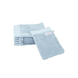 TOM TAILOR Gant de Toilette, Lot de 6, 16 x 21 cm, 100% coton / éponge, avec attache et étiquette avec logo, COLOR BATH TOWEL Bleu clair (Sky Blue)