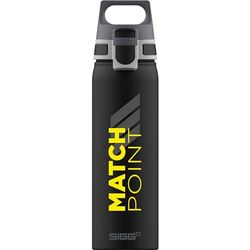 Sigg - Botella de aluminio - WMB Pathfinder Match Point - Certificado climáticamente neutral - Apto para bebidas carbonatadas - A prueba de fugas - Ligero - Sin BPA - Negro Con Impresión - 0,75L