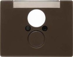 Hager arsys - Placa audio con rotulo 1 orificio plastico marron