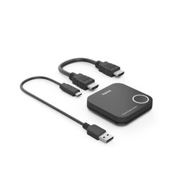 Hama | Adaptador inalámbrico HDMI 1080P (Transmisor y Receptor, HDMI 2,4G/5G para Transmitir Vídeo y Audio en PC a Monitor/TV/Proyector) Color Negro