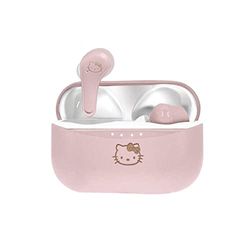 OTL Technologies Auriculares inalámbricos Bluetooth V5.0 para niños Hello Kitty Pearl con Caja de Carga.