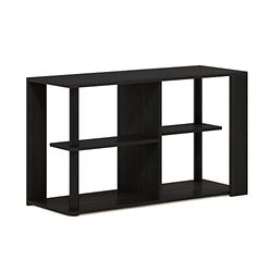 Furinno Romain Tableau Basse avec Étagère, Bois d'ingénierie, Expresso/Noir, 29,7 (D) x 80 (W) x 46,7 (H) cm