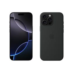 Apple iPhone 16 Pro Max (512 GB) - Zwart titanium + Siliconenhoesje met MagSafe - Zwart