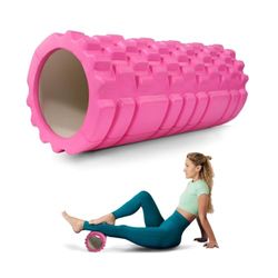 Mobiclinic® fitness, Rodillo de masaje muscular, Fitroller, Gomaespuma y goma eva, 14x33 cm, Pilates, Yoga, Estiramientos, Portátil, Uso multifuncional, Foam roller, 3 niveles intensidad