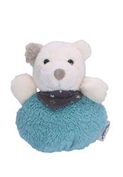 Sterntaler Baby Elia - Bolsa Unisex para acurrucarse con Oso Polar, Juguete de Agarre, cojín de Calor, Manta cómoda, Color Turquesa Oscuro