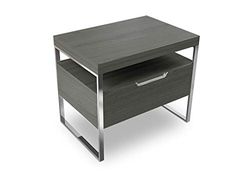 Vant Wooden Night Stand - Classic Grey Silver, 20cm H