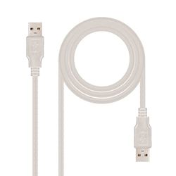 PRENDELUZ Câble USB 2.0 type A/M-A/M de 1 m, idéal pour le transfert de données et la charge d'appareils électroniques.